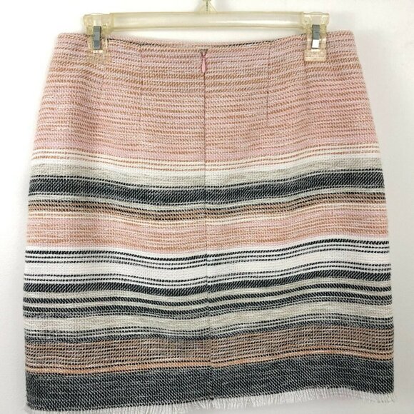 Ann Taylor Loft Womens Skirt Size 4 Tweed Fringe - Picture 8 of 12